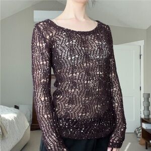 Y2K sparkly sequin le chateau knit longsleeve